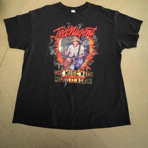 Ted Nugent Tour 2019 T-Shirt 2XL - The Music Made Me Do It Again! Black